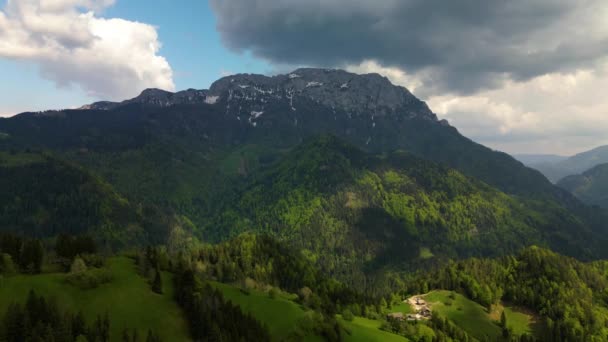 Voo Drone Nas Proximidades Podolseva Eslovênia — Vídeo de Stock
