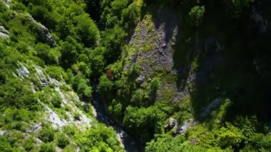Transilvanya, Trascau dağları, Alba ilçesi, Romanya 'dan Ramet vadileri. İHA hava görüntüleri.