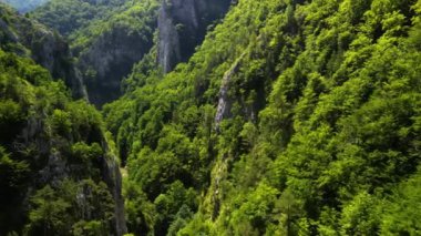 Transilvanya, Trascau dağları, Alba ilçesi, Romanya 'dan Ramet vadileri. İnsansız hava aracı görüntüleri.