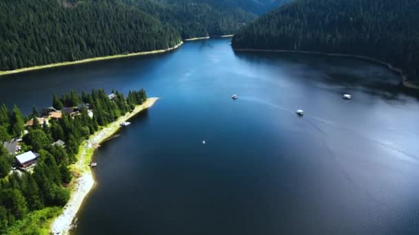 Λίμνη Belis Fantanele Στα Όρη Apuseni Επαρχία Cluj Ρουμανία Εναέρια — Αρχείο Βίντεο