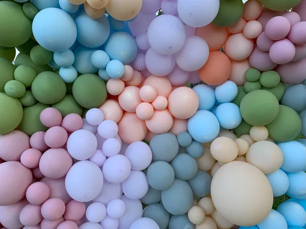 Texture Fond Boules Gonflables Multicolores Beaucoup Ballons Différentes Tailles Fond — Photo