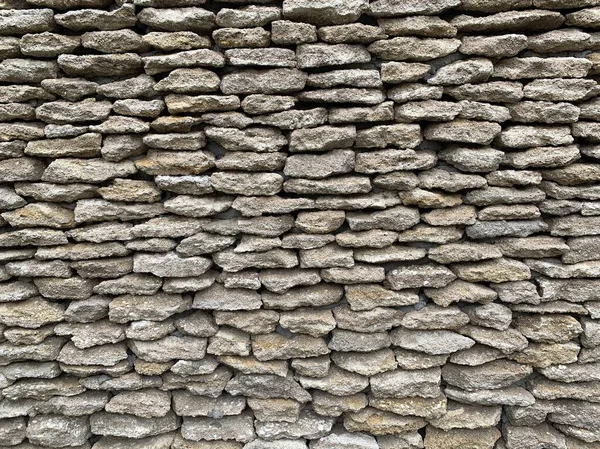 Stenen Muur Gemaakt Van Natuurlijk Materiaal Achtergrond Textuur Metselwerk Betonnen — Stockfoto