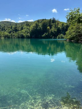 Hırvatistan 'daki turkuvaz suları ve çağlayan şelalelerle bezenmiş büyülü Plitvice Göllerini tecrübe edin, görkemli dağların arasına yerleşmiş, yaz yürüyüşleri ve doğal keşifler için mükemmel..
