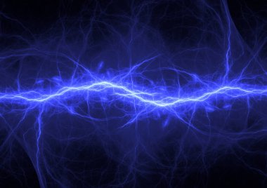 Mavi yıldırım, elektrik arkaplanı soyut