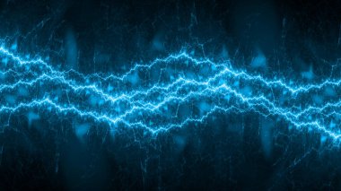 Mavi fraktal şimşek arkaplanı, elektrik soyut