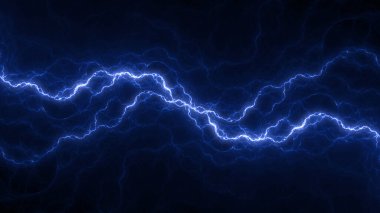 Mavi fraktal şimşek arkaplanı, elektrik soyut