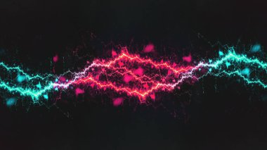 Neon plazma, soyut elektrik şimşeği