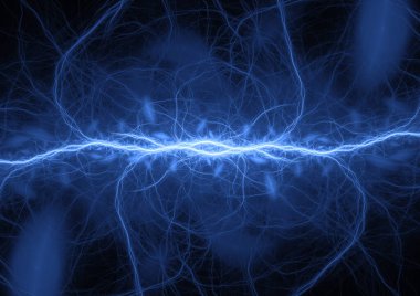 Mavi elektrik şimşeği, plazma enerji arkaplanı