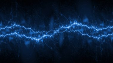 Mavi fraktal şimşek arkaplanı, elektrik soyut