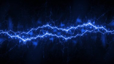 Mavi fraktal şimşek arkaplanı, elektrik soyut