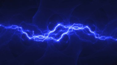 Mavi fraktal şimşek arkaplanı, elektrik soyut
