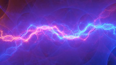 Ateş ve buz yıldırımı arka planı, elektrik enerjisi soyut