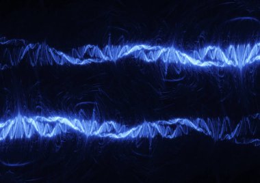 Mavi fraktal şimşek arkaplanı, elektrik soyut