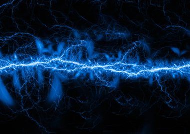 Mavi fraktal şimşek arkaplanı, elektrik soyut