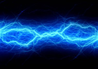 Mavi yıldırım ve plazma arkaplanı, soyut enerji ve elektrik arkaplanı