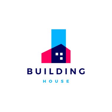 house house mortgage çatı mimarı logo vektör resimleme