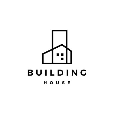 house house mortgage çatı mimarı logo vektör resimleme