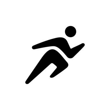 run running people human man sport logo vector icon illustration