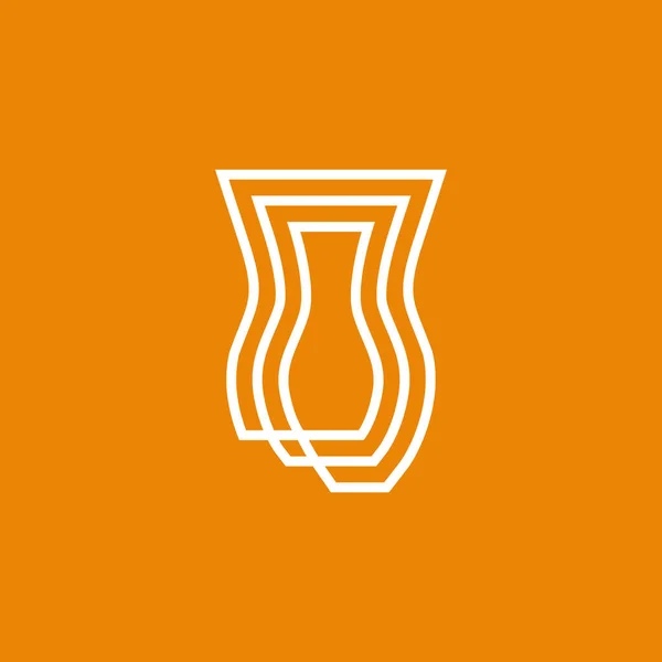 Logo Ilustrace Vektorové Ikony Osnovy Hrnčíře — Stockový vektor