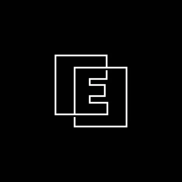 Buchstabe Lettermark Erste Überlappende Umrisse Quadrat Logo Vektor Icon Illustration — Stockvektor