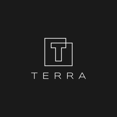 Kare T Harfi İlk Harf Devamlılık Çizgisi Siyah Logo Vektörü Simgesi ResimleriName