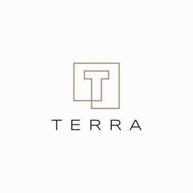 T Harfi Harfi Harfi Devamlılık Çizgisi Altın Kare Logo Vektörü Simgesi ResimleriName