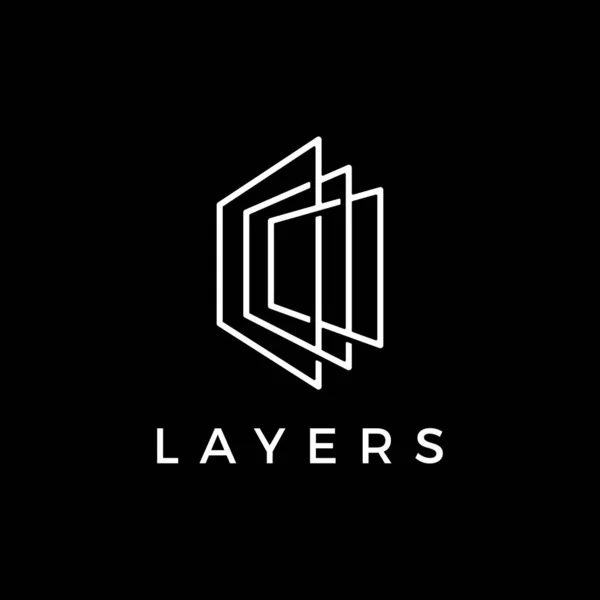 Layer Frame Pages Glass Book Περίγραμμα Logo Εικονογράφηση Διάνυσμα Εικονίδιο — Διανυσματικό Αρχείο