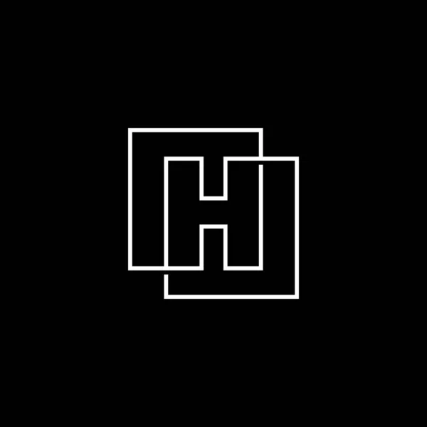 Harfi Harfi Harfi Üst Üste Bindirme Ana Hattı Logo Vektörü — Stok Vektör
