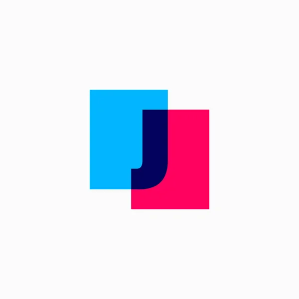 Buchstabe Lettermark Initial Multiplizieren Überlappende Farbe Quadrat Logo Vektor Icon — Stockvektor