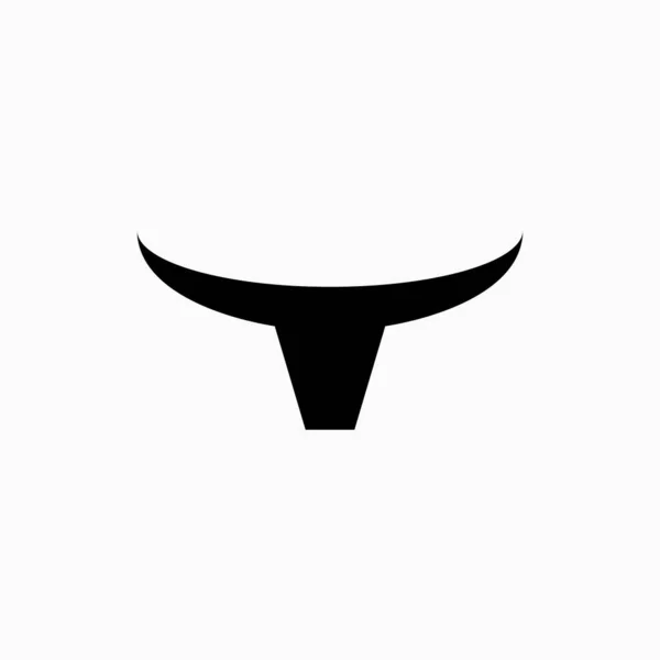 Illustrazione Dell Icona Vettoriale Del Logo Della Testa Toro Longhorn — Vettoriale Stock