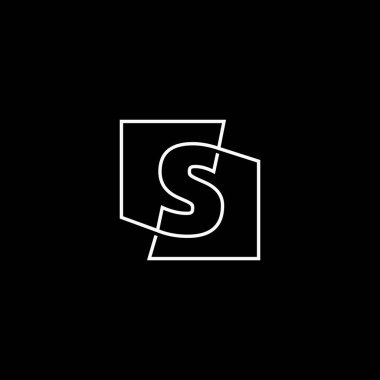 S Harfi Harfi Harfi Harfi Ana Kare Logo Vektörü Simgesi ResimleriComment