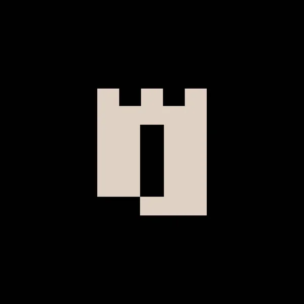 Логотип Векторной Иконки Логотип Крепости — стоковый вектор