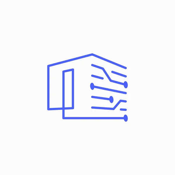 Letter Tech Elektrischer Schaltkreis Würfelblock Logo Umriss Vektor Icon Illustration — Stockvektor