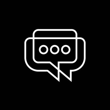 Talk People Ekibi Çalışma Kabarcık Ana Hattı Logo Vektörü ResimleriComment