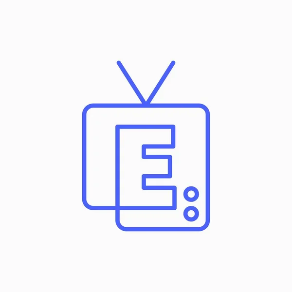 Huruf Tanda Saluran Televisi Logo Gambar Ikon Vektor - Stok Vektor