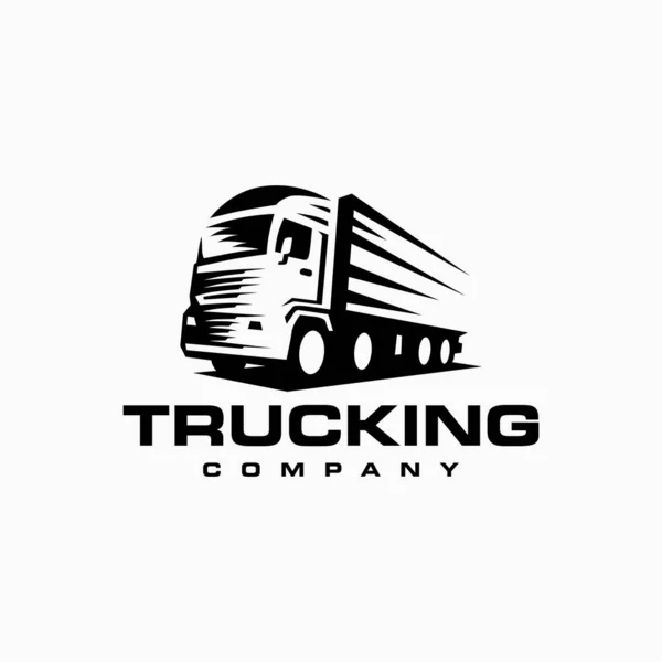 Camion Camion Carico Logo Vettore Icona Illustrazione — Vettoriale Stock