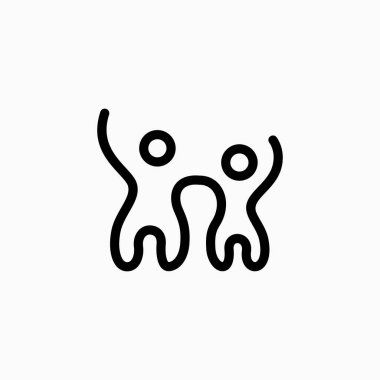 ebeveyn-ebeveyn-baba-oğul-kız logo vektör ikonu çizimi