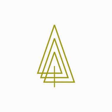 çam ağacı logo vektör çizimi