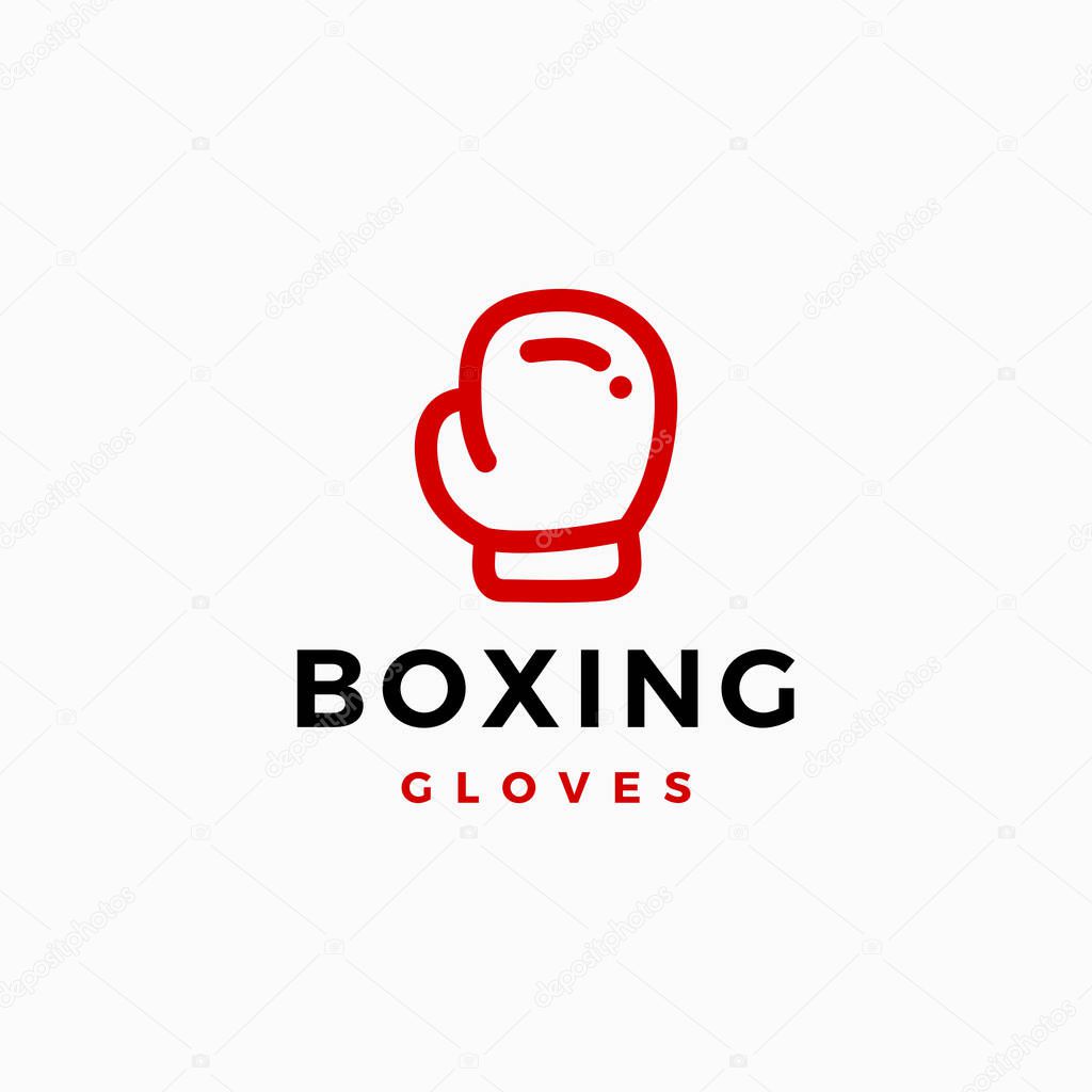 Boxing glove logo vector icon illustration