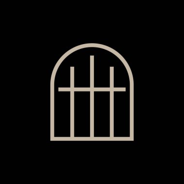 nikhe pencereleri üç christ çapraz logo vektör resimleme