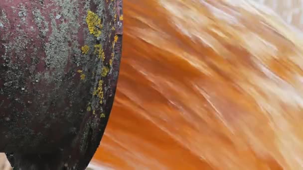 Apa Murdară Revarsă Din Conductă Râu Poluarea Mediului — Videoclip de stoc