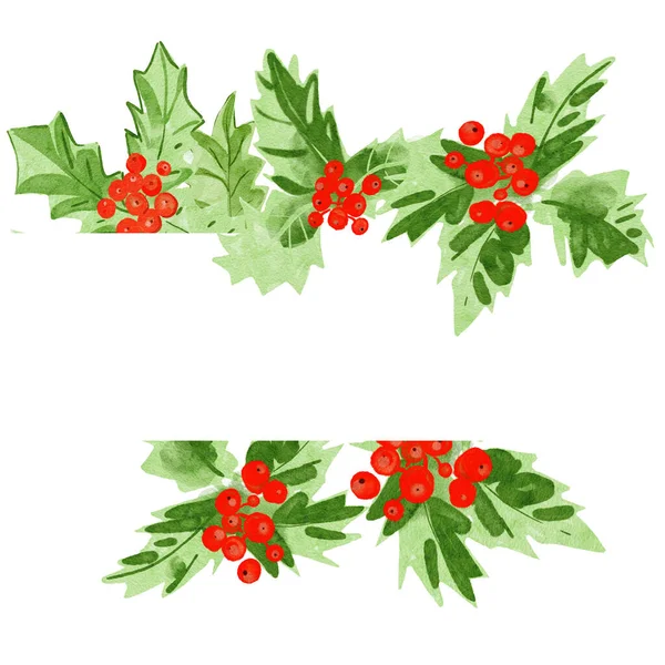 Boldog Karácsonyt Téli Négyzet Kártyák Akvarell Gyűjteménykézzel Festett Akvarell Alkalmas — Stock Fotó