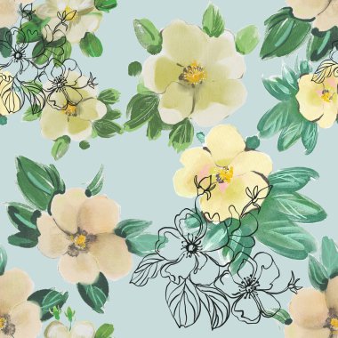 Güzel ve kusursuz bir desen. Tekstil, kırtasiye veya dijital sunumlar gibi çeşitli projeler için arkaplan ya da tasarım ögesi olarak mükemmel.