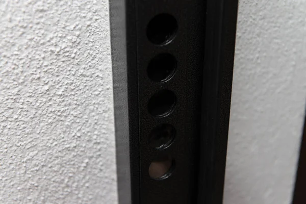 Modern Metal Door Element Close Sturdy Steel Door — Stock Photo, Image