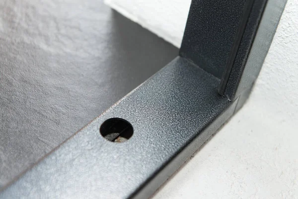 Elemento Porta Metal Moderno Fechar Porta Aço Resistente — Fotografia de Stock
