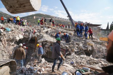 Antakya, Hatay, Turkey - February 10th, 2023: Turkey Earthquake, Kahramanmaras, Gaziantep, Adana, Hatay, Adiyaman February 2023, Earthquake Scenes