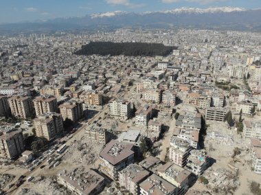 Antakya, Hatay, Turkey Drone Footage - February 16th, 2023: Turkey Earthquake, Kahramanmaras, Gaziantep, Adana, Hatay, Adiyaman February 2023, Earthquake Scenes