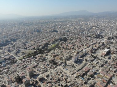 Antakya, Hatay, Turkey Drone Footage - February 16th, 2023: Turkey Earthquake, Kahramanmaras, Gaziantep, Adana, Hatay, Adiyaman February 2023, Earthquake Scenes
