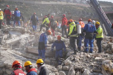 Antakya, Hatay, Turkey - February 10th, 2023: Turkey Earthquake, Kahramanmaras, Gaziantep, Adana, Hatay, Adiyaman February 2023, Earthquake Scenes