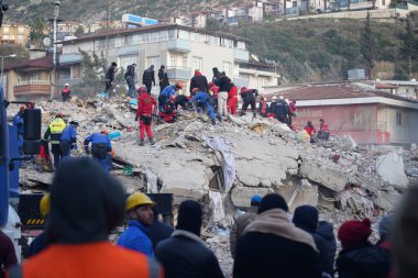 Antakya, Hatay, Turkey - February 10th, 2023: Turkey Earthquake, Kahramanmaras, Gaziantep, Adana, Hatay, Adiyaman February 2023, Earthquake Scenes